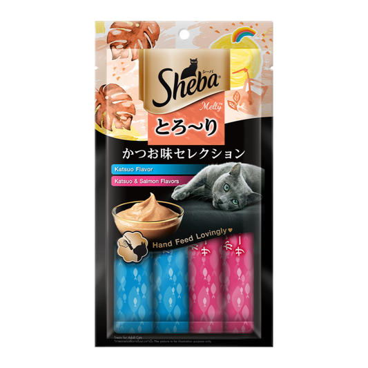 SHEBA Melty Cat Treats in Katsuo Salmon Flavors 12g