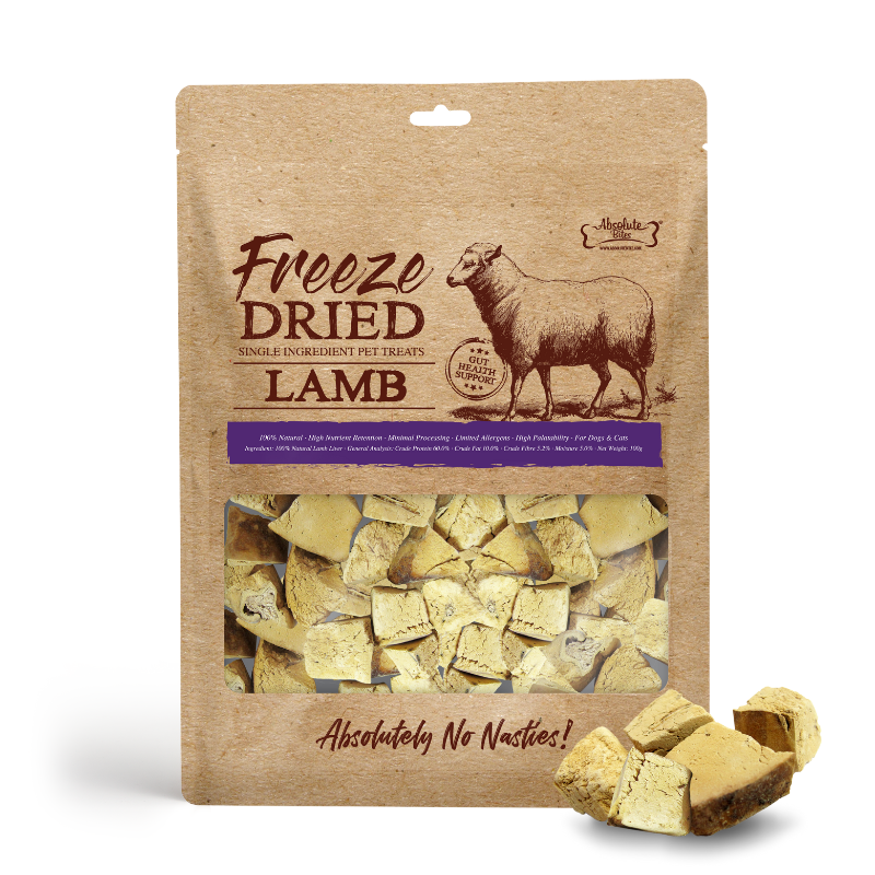 Absolute Bites Single Ingredient Freeze Dried Treats - Lamb (100g)