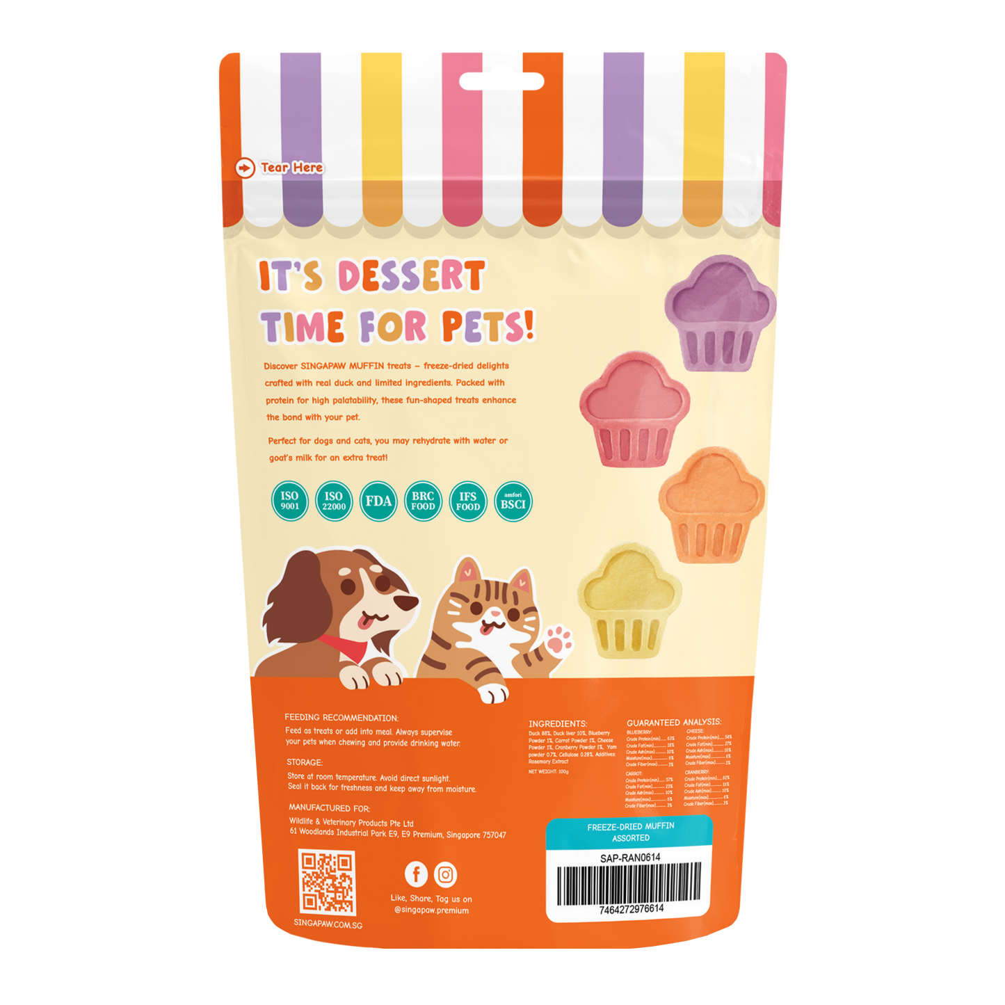 SingAPaw Freeze-Dried MuffinAssorted