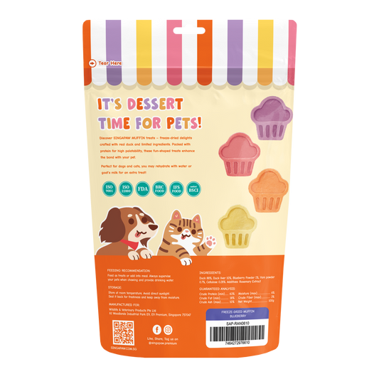 SingAPaw Freeze-Dried Muffin Blueberry
