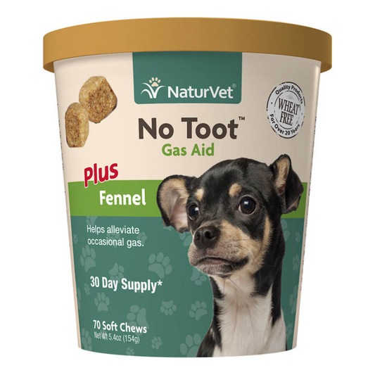 NaturVet No Toot Gas Aid Plus Fennel Soft Chews 70ct