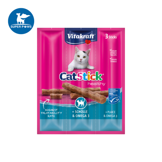 Vitakraft Cat Stick Mini Plaice & Omega 3 (18g)