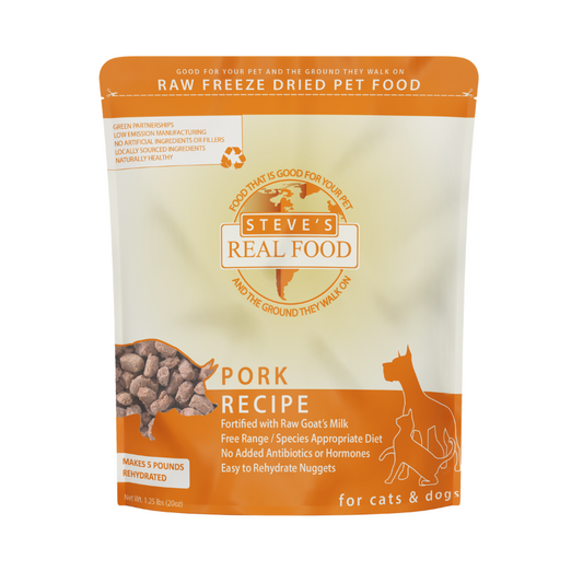 Steve's Real Food Freeze Dried Raw 20oz - Pork