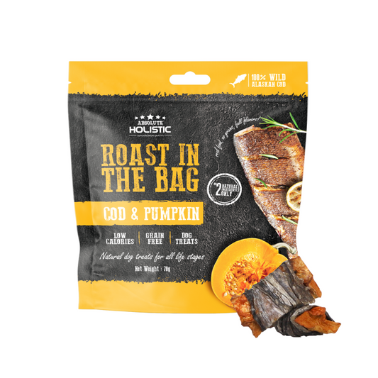 Absolute Holistic Roast In The Bag Natural Treats - Cod & Pumpkin
