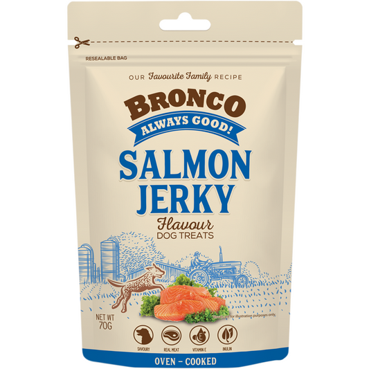 Bronco Jerky Treats Salmon 70g