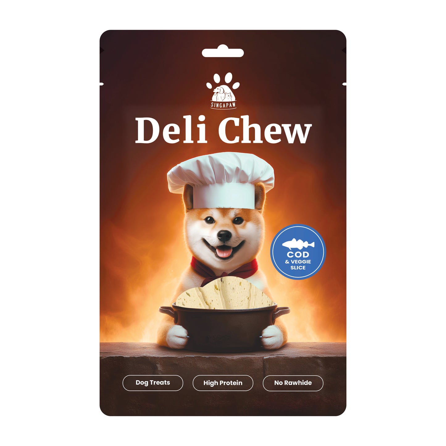 SingAPaw Deli Chew Cod With Veggie Slice