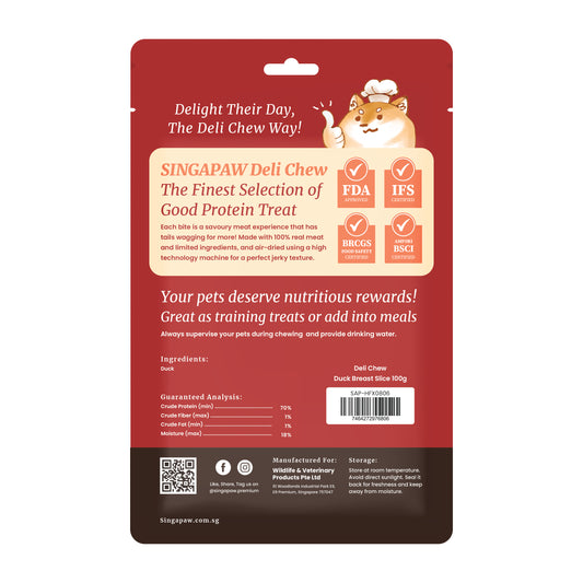 SingAPaw Deli Chew Duck Breast Slice