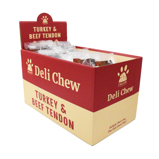 SingAPaw Deli ChewTurkey & Beef Tendon Twisted (L) Carton / Box