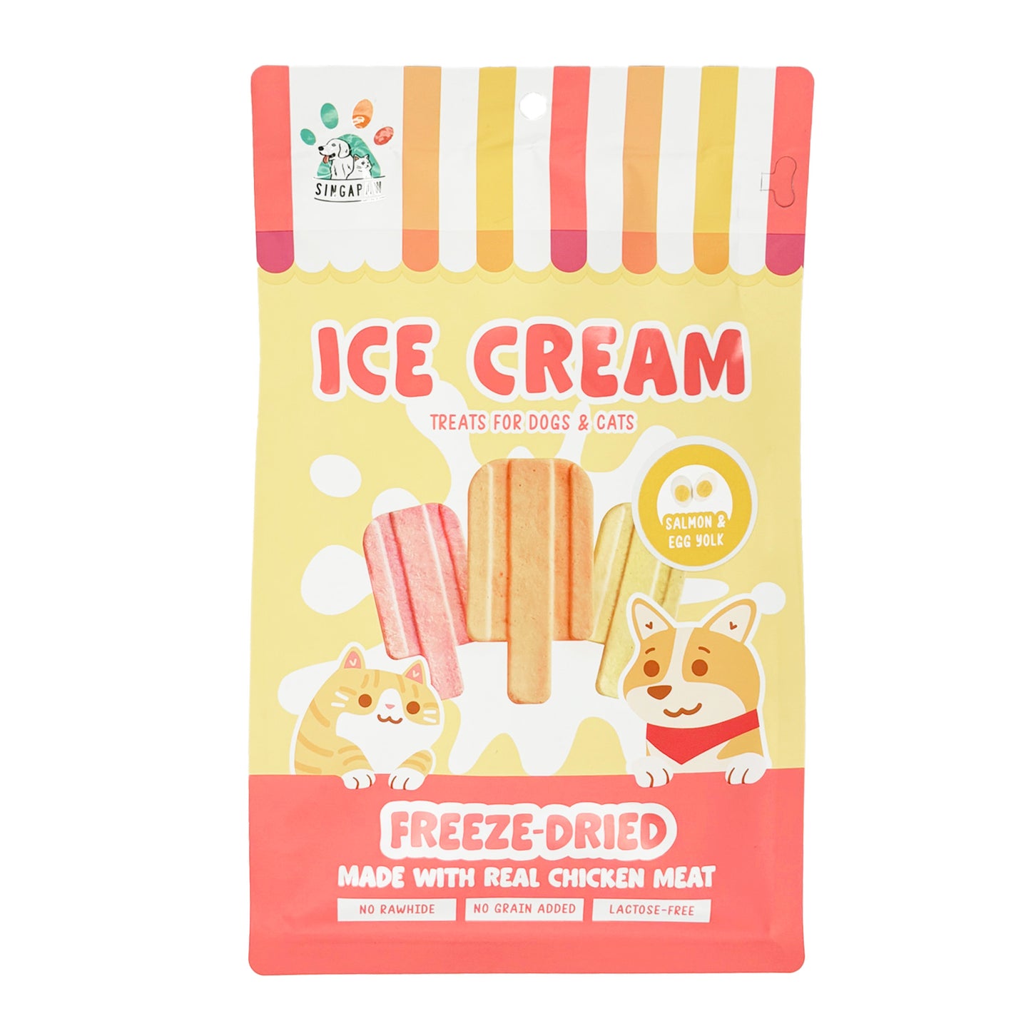 SingAPaw Freeze-Dried Ice Cream Salmon & Egg Yolk