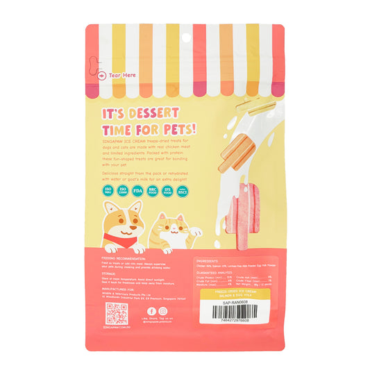 SingAPaw Freeze-Dried Ice Cream Salmon & Egg Yolk