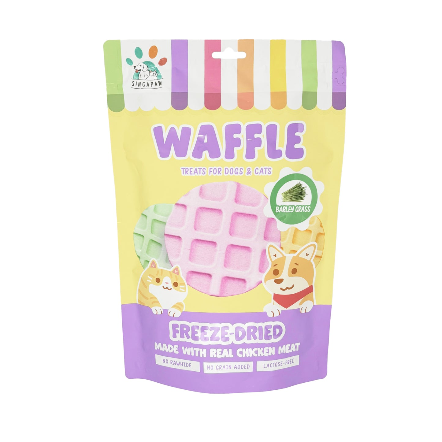 SingAPaw Freeze-Dried Waffle Barley Grass