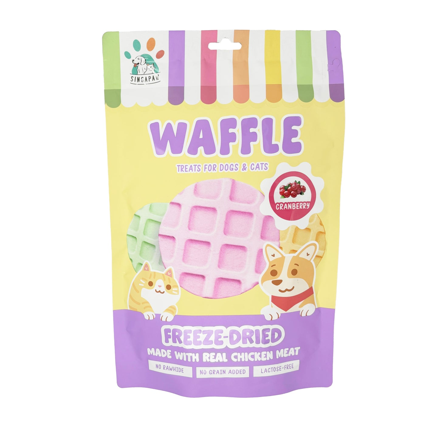 SingAPaw Freeze-Dried Waffle Cranberry