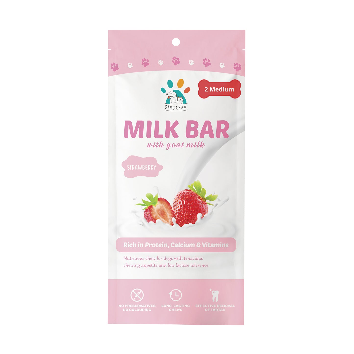SingAPaw Milk Bar With Goat Milk (Strawberry)