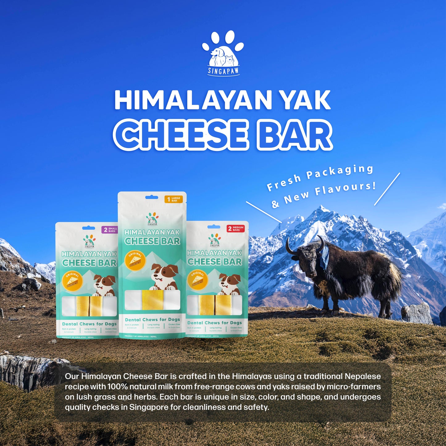 SingAPaw Himalayan Yak Cheese Bar (Turmeric)