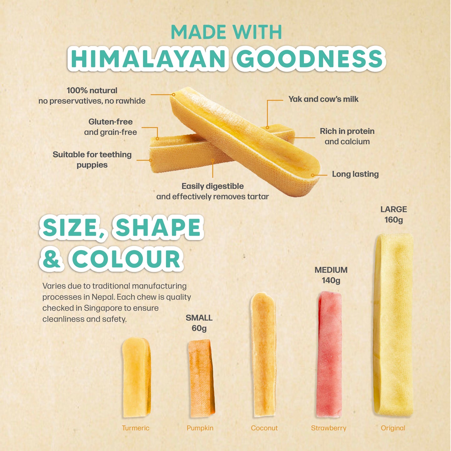 SingAPaw Himalayan Yak Cheese Bar (Pumpkin)