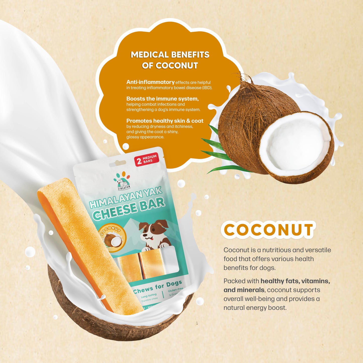 SingAPaw Himalayan Yak Cheese Bar (Strawberry)