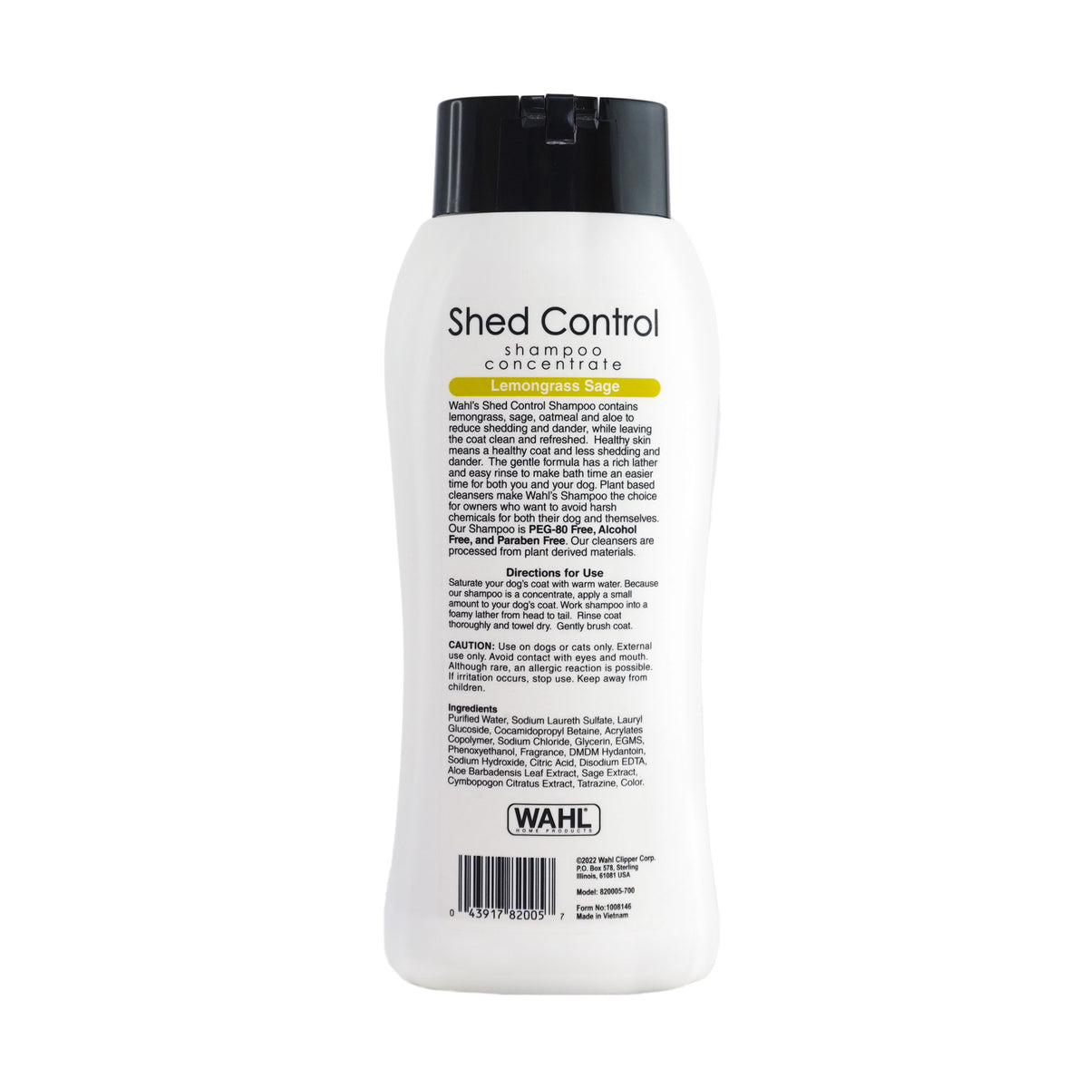 Wahl Dog Shed Control Shampoo