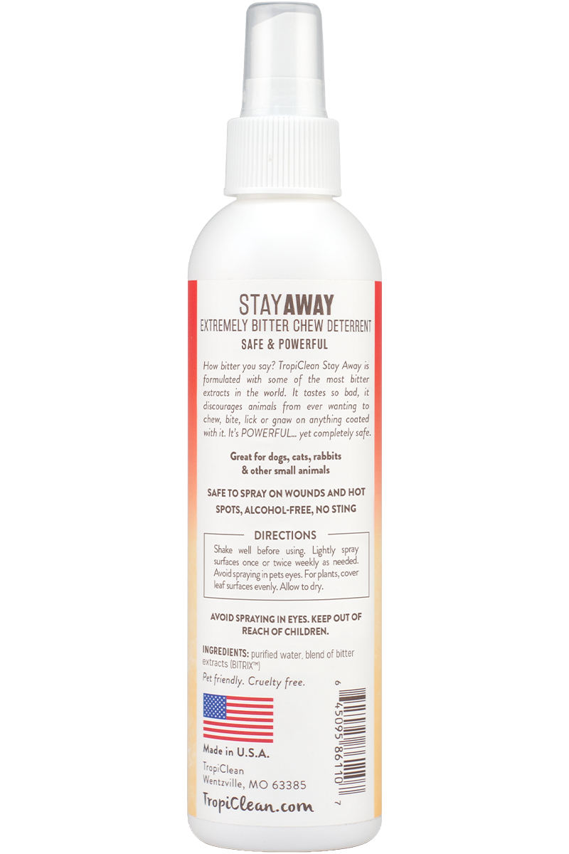 Tropiclean Stay Away Pet Chew Deterrent Pet Spray