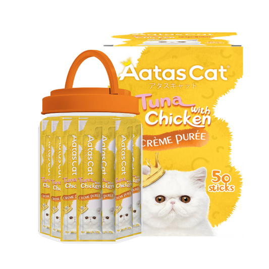 Aatas Cat Crème Purée Tuna with Chicken Crème Purée 14g