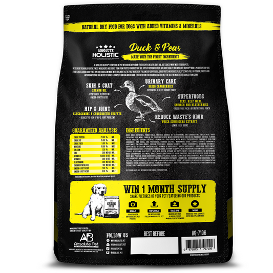 Absolute Holistic Grain Free Duck & Peas Dog Dry Food