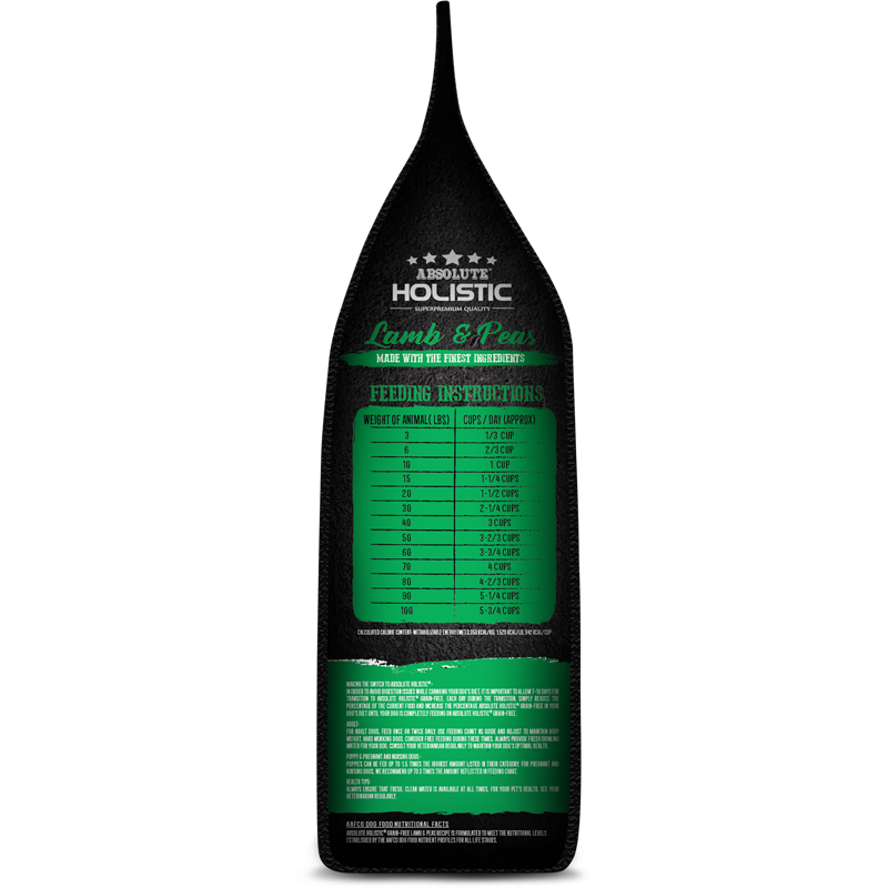 Absolute Holistic Grain Free Lamb & Peas Dog Dry Food
