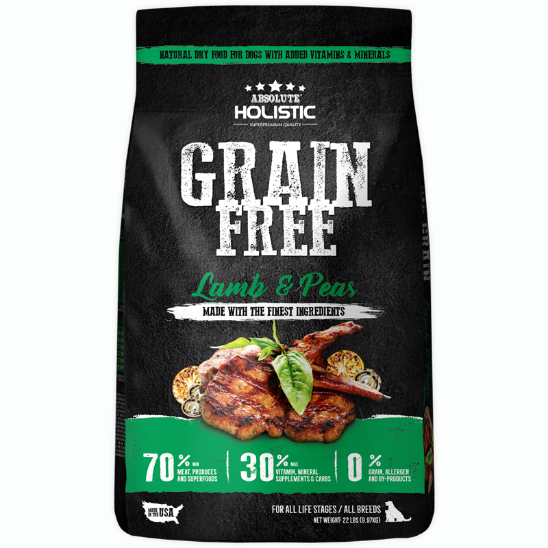 Absolute Holistic Grain Free Lamb & Peas Dog Dry Food