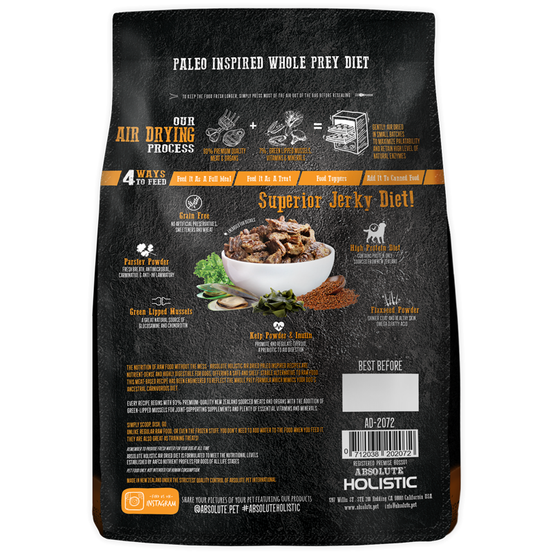 Absolute Holistic Air Dried Lamb and Salmon 1kg