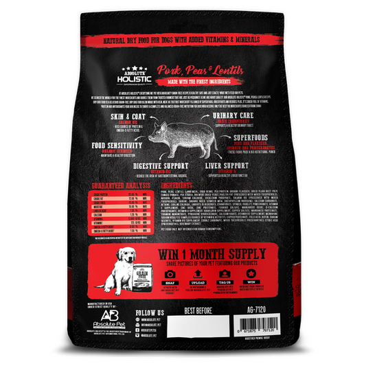 Absolute Holistic Grain Free Pork & Peas Dog Dry Food
