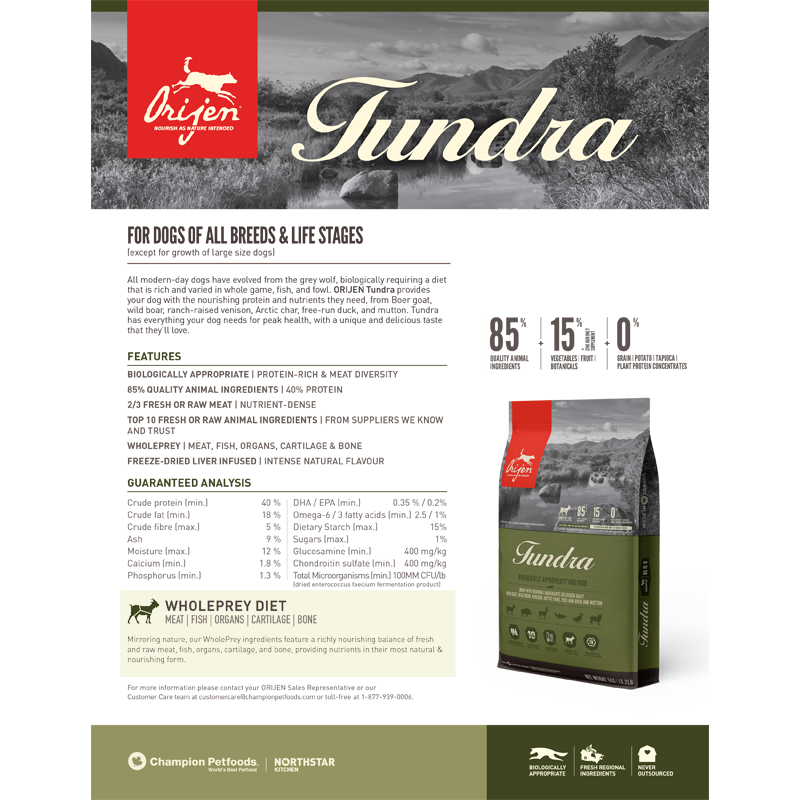 ORIJEN Tundra Dog Dry Food