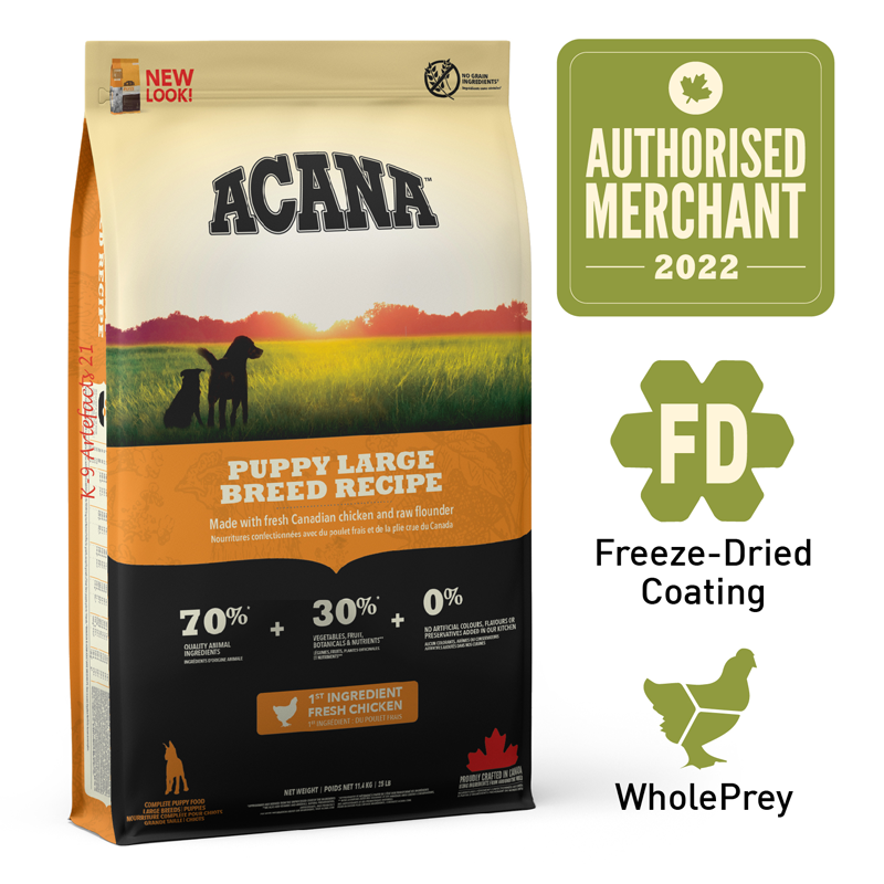ACANA Freeze-Dried Coated Puppy Large Breed Recipe (11.4kg)
