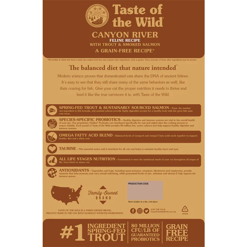 Taste Of The Wild Canyon River Feline Dry Cat Food