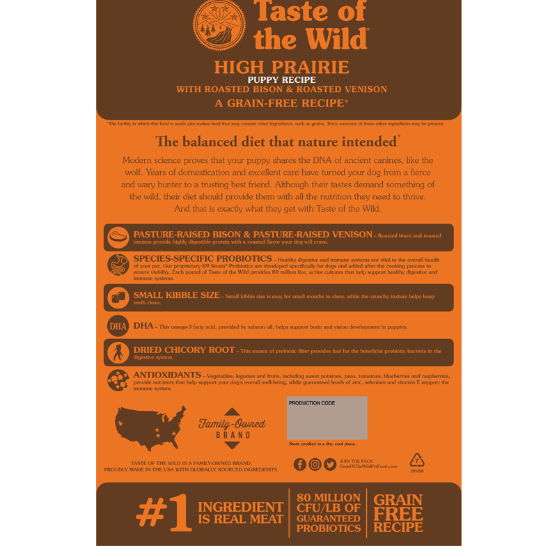 Taste of The Wild High Prairie Puppy Roasted Bison
