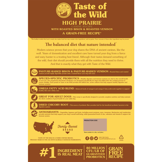 Taste of The Wild High Prairie Roasted Bison