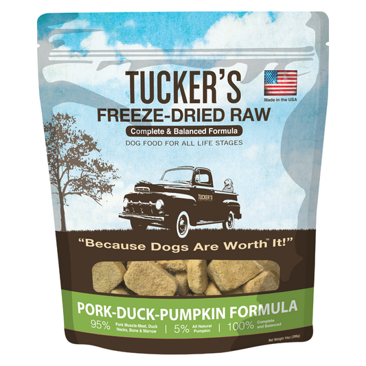 Tuckers Pork Duck Pumpkin 14oz - Expiry 23 Jan 2025