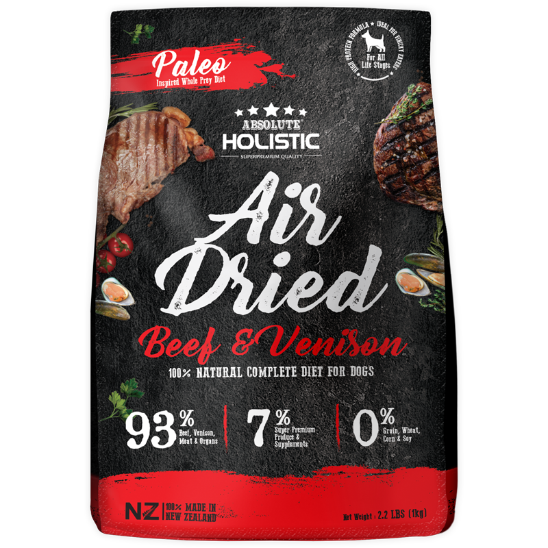 [3 for $159.9] Absolute Holistic Air Dried Beef & Venison (1kg)
