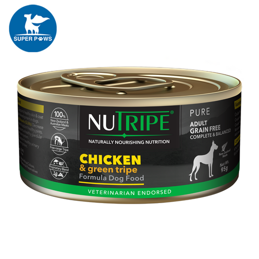 Nutripe Pure Chicken & Green Tripe Canned Dog Food 95g