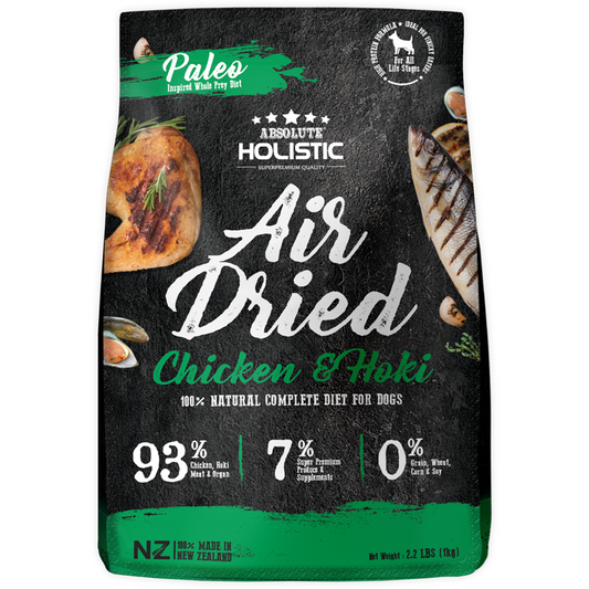 [3 for $159.9] Absolute Holistic Air Dried Chicken & Hoki (1kg)