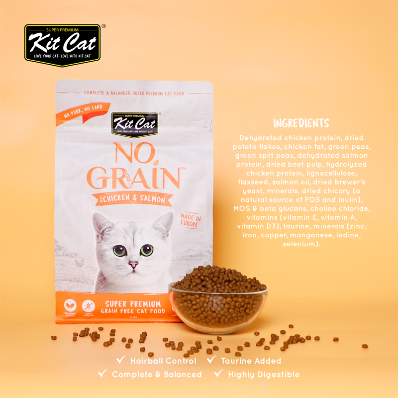 Kit Cat No Grain Dry Cat Food (Chicken & Salmon)
