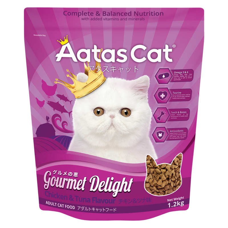 [4 Flavors] Aatas Pet Delight Cat Dry Food (2 Sizes)