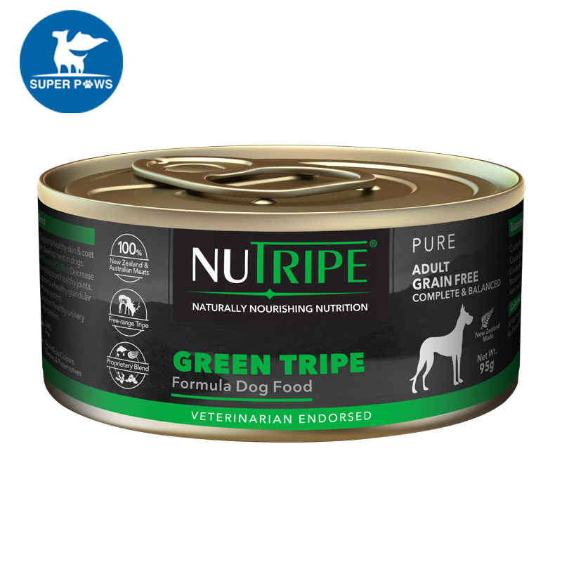 Nutripe Pure Green Tripe Canned Dog Food 95