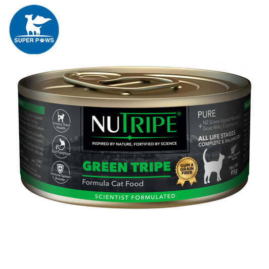 Nutripe Pure Green Tripe Gum & Grain-Free Canned CAT Food 95g