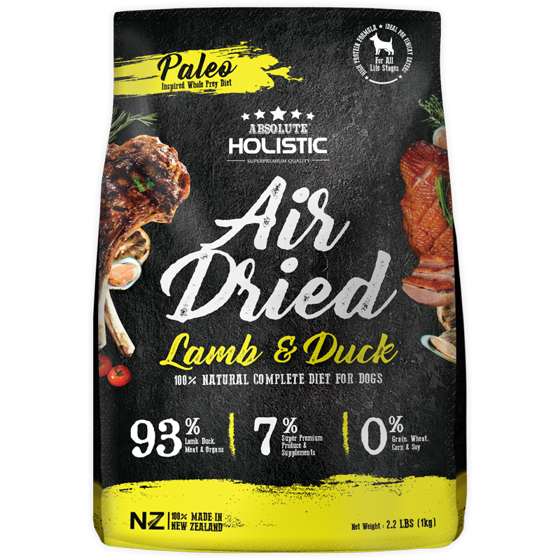 [3 for $159.9] Absolute Holistic Air Dried Lamb & Duck (1kg)