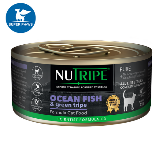Nutripe Pure Ocean Fish & Green Tripe Gum & Grain-Free Canned CAT Food 95g