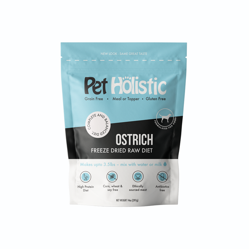 Pet Holistic Freeze Dried Canine Ostrich Raw Diet 14oz