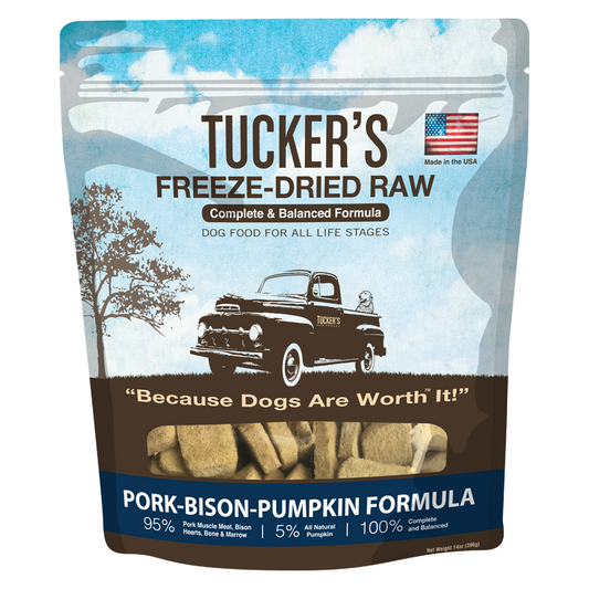 Tuckers Pork Bison Pumpkin 14oz - Expiry 23 Jan 2025