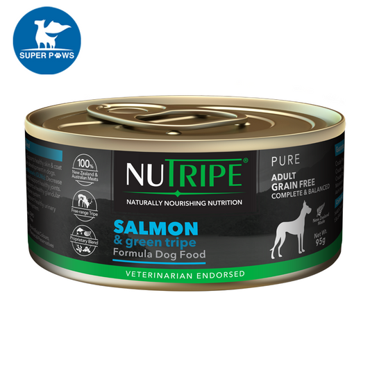 Nutripe Pure Salmon & Green Tripe Canned Dog Food 95g