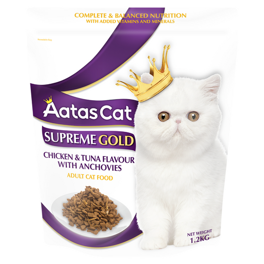 [2 Flavor] Aatas Gold Cat Dry Food 1.2kg