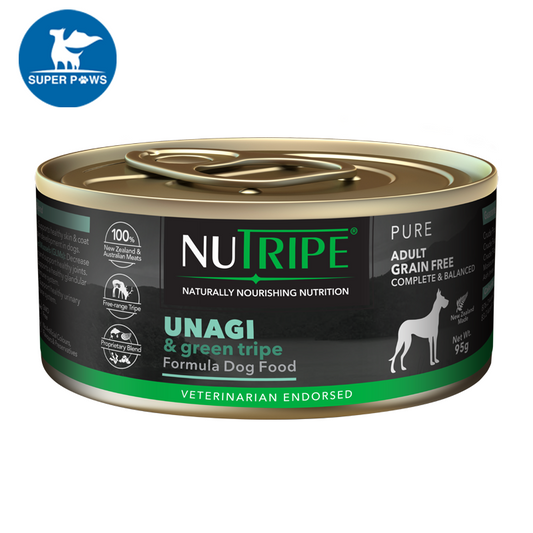 Nutripe Pure Unagi & Green Tripe Canned Dog Food 95g