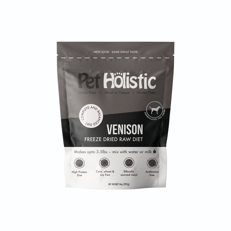 Pet Holistic Freeze Dried Canine Venison Raw Diet 14oz