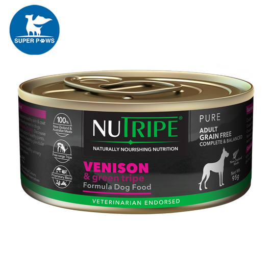 Nutripe Pure Venison & Green Lamb Tripe Canned Dog Food 95g